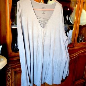 Torrid 2 super soft long sleeve top grey
